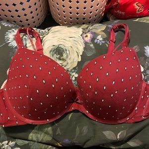 Cacique | NWOT 48D Maroon Push-Up Plunge Bra